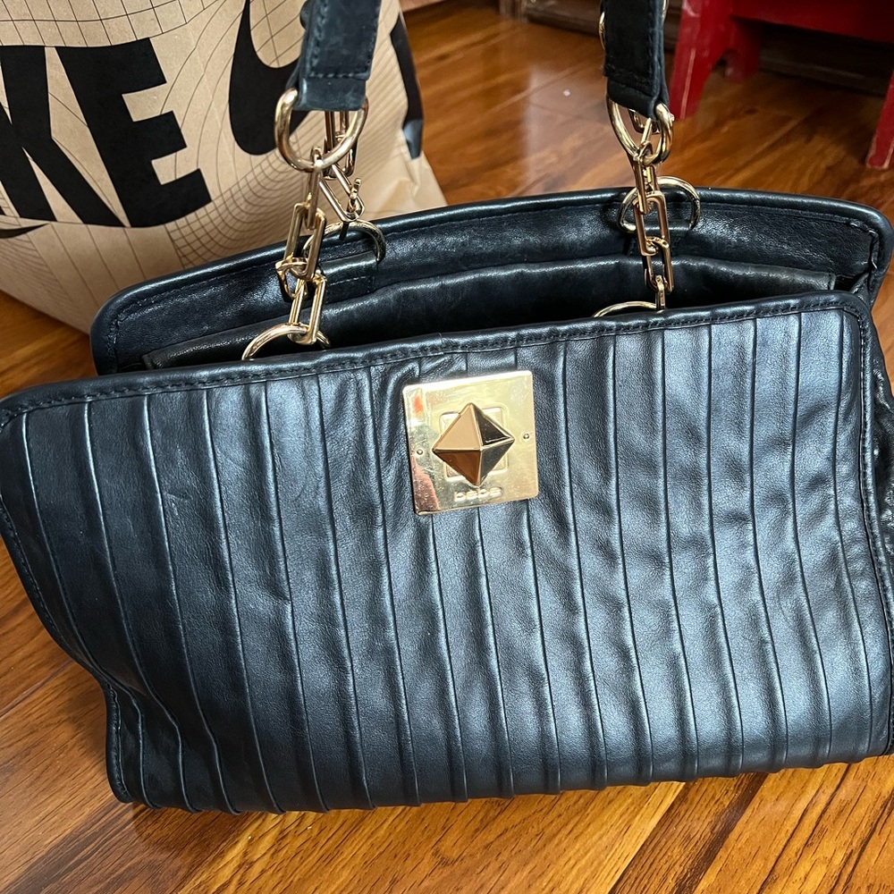 Bebe Black Leather Bag